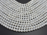 White Rainbow Moonstone 6mm Round Beads-RainbowBeads