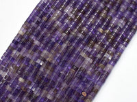 Amethyst, Approx. 2x4mm, Heishi Disc-Rainbow Beads