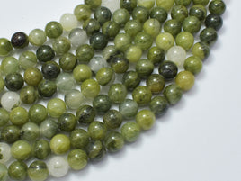 Green Line Quartz Beads, 8mm, Round-RainbowBeads