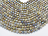 Mystic Coated Labradorite Beads, 8mm (7.8mm) Faceted Round-RainbowBeads