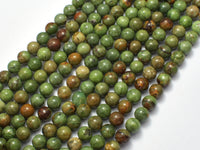 Green Opal Beads, 6mm Round Beads-RainbowBeads