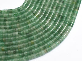 Green Aventurine, 2x4mm, Heishi Disc-Rainbow Beads