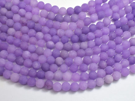 Matte Jade - Lavender, 8mm Round-Rainbow Beads