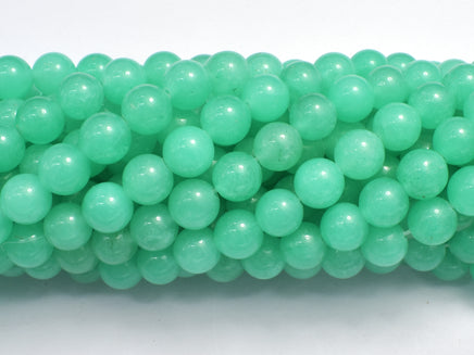 Jade - Green 8mm Round Beads-RainbowBeads