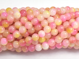 Jade - Pink & Yellow, 6mm Round
