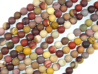 Matte Mookaite Beads, 6mm (6.8mm) Round Beads-RainbowBeads