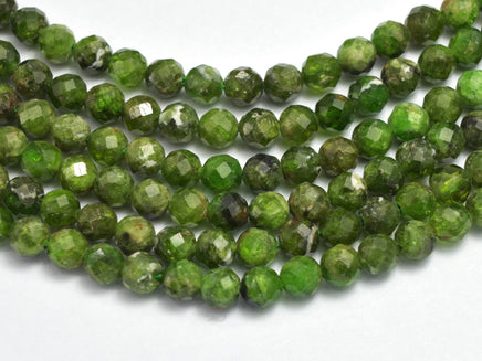 Diopside Beads, 3.5mm Micro Faceted Round-RainbowBeads