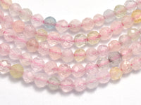 Beryl Beads, Aquamarine, Morganite, Heliodor, 3mm Micro Faceted Round-RainbowBeads