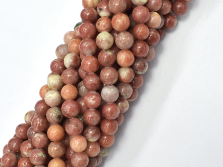 Spicy Jasper Beads, Plum Blossom Jasper, Round, 8mm-RainbowBeads