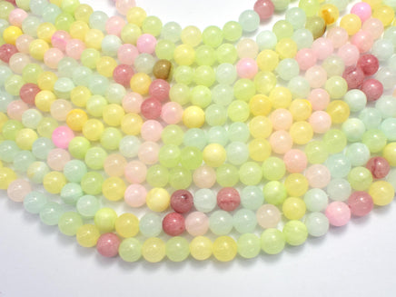 Jade - Multi Color, 8mm (8.5mm) Round-Rainbow Beads