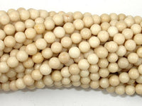 White Fossil Jasper 4mm (4.8mm) Round Beads-RainbowBeads