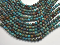 Blue Calsilica Jasper Beads, 6mm (6.3mm) Round Beads