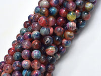 Agate - Multi Color, 8mm Round-Rainbow Beads