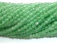 Green Aventurine 4mm (4.8mm) Faceted Round Beads-RainbowBeads
