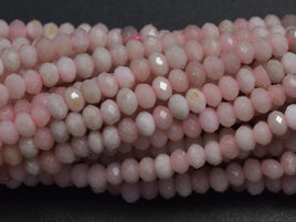 Pink Opal, 2x3mm Micro Faceted Rondelle