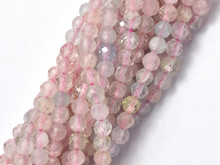 Beryl Beads, Aquamarine, Morganite, Heliodor, 3mm Micro Faceted Round-RainbowBeads