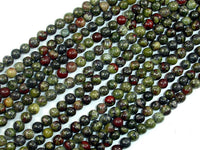 Dragon Blood Jasper Beads, 4mm, Round Beads