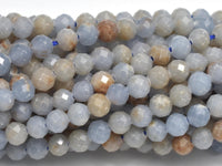 Angelite, 4mm (3.8mm) Micro Faceted Round