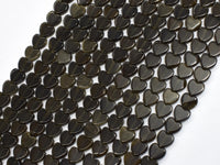 Golden Obsidian, 6mm Heart-Rainbow Beads