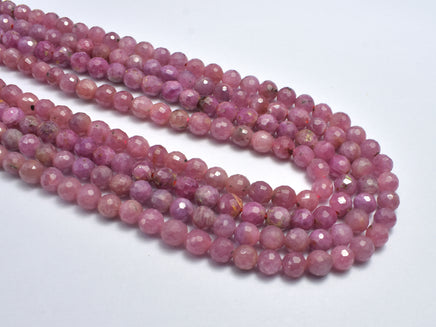 Ruby Beads, 5mm (5.3mm) Faceted Round-RainbowBeads