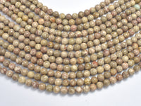Fossil Jasper Beads, 6mm, Round Beads-RainbowBeads