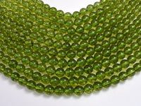 Quartz - Peridot Color, 8mm (8.5mm) Roun-RainbowBeads