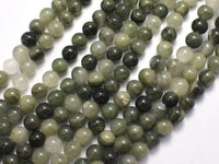 Green Line Quartz, 6mm Round Beads-Rainbow Beads