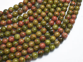 Unakite, 6mm (6.8mm) Round Beads