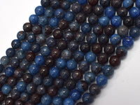 Blue Opal, 6mm (6.6mm) Round-Rainbow Beads