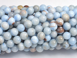 Jade - Light Blue, 6mm Round-Rainbow Beads