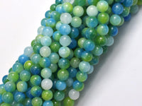 Jade - Green & Blue, 6mm Round-Rainbow Beads