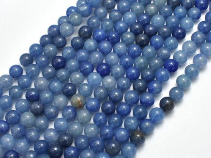Blue Aventurine Beads, Round, 6mm-RainbowBeads