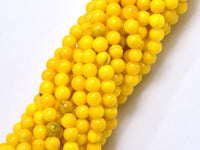 Jade - Yellow, 4mm Round-Rainbow Beads