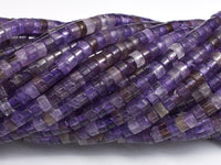 Amethyst, Approx. 2x4mm, Heishi Disc-Rainbow Beads