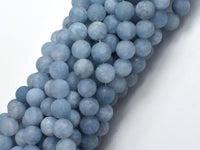 Matte Jade - Aquamarine Color, 8mm Round-Rainbow Beads