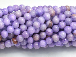 Jade - Purple, 4mm Round-Rainbow Beads