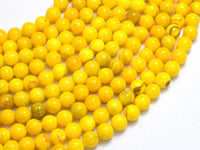 Jade - Yellow, 6mm Round-Rainbow Beads