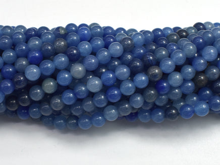 Blue Aventurine, 4mm (4.8mm) Round Beads-Rainbow Beads