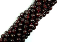 Red Garnet Beads, 6mm (6.8mm)Round Beads-RainbowBeads