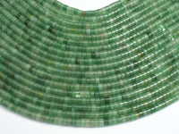 Green Aventurine, 2x4mm, Heishi Disc-Rainbow Beads