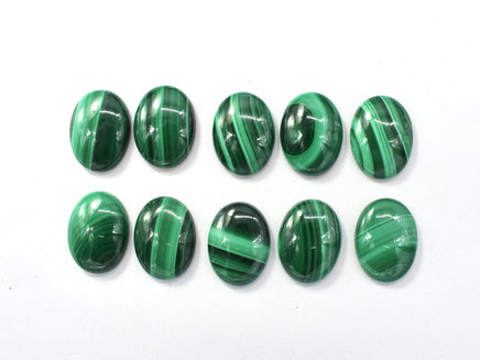 Genuine Malachite Cabochon, 15x20mm Oval, 1piece-RainbowBeads