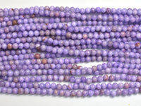 Jade - Purple, 4mm Round-Rainbow Beads