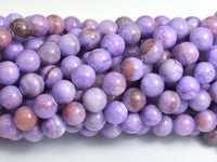 Jade - Purple, 8mm Round-Rainbow Beads