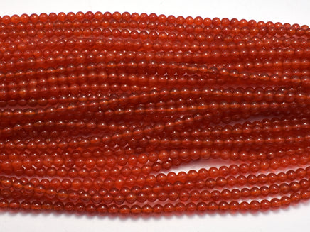 Carnelian Beads, Round, 4mm-RainbowBeads