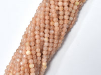 Sunstone, 4mm Round Beads