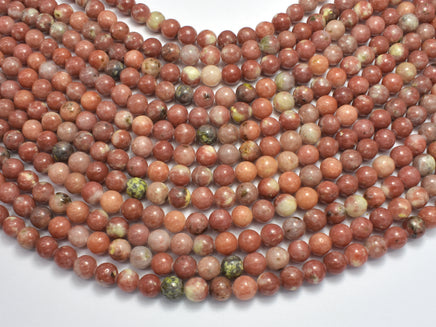 Spicy Jasper Beads, Plum Blossom Jasper, Round, 8mm-RainbowBeads