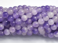 Jade - Purple & White, 8mm Round