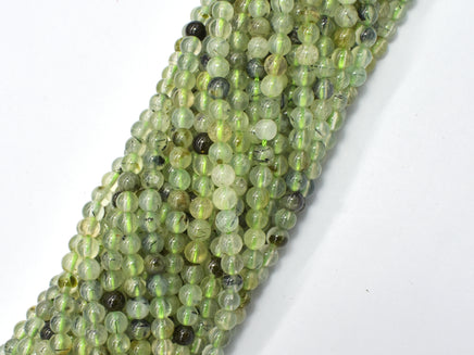 Prehnite Beads, 4mm Round Beads-RainbowBeads