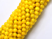 Jade - Yellow, 6mm Round-Rainbow Beads