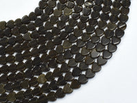 Golden Obsidian, 6mm Heart-Rainbow Beads